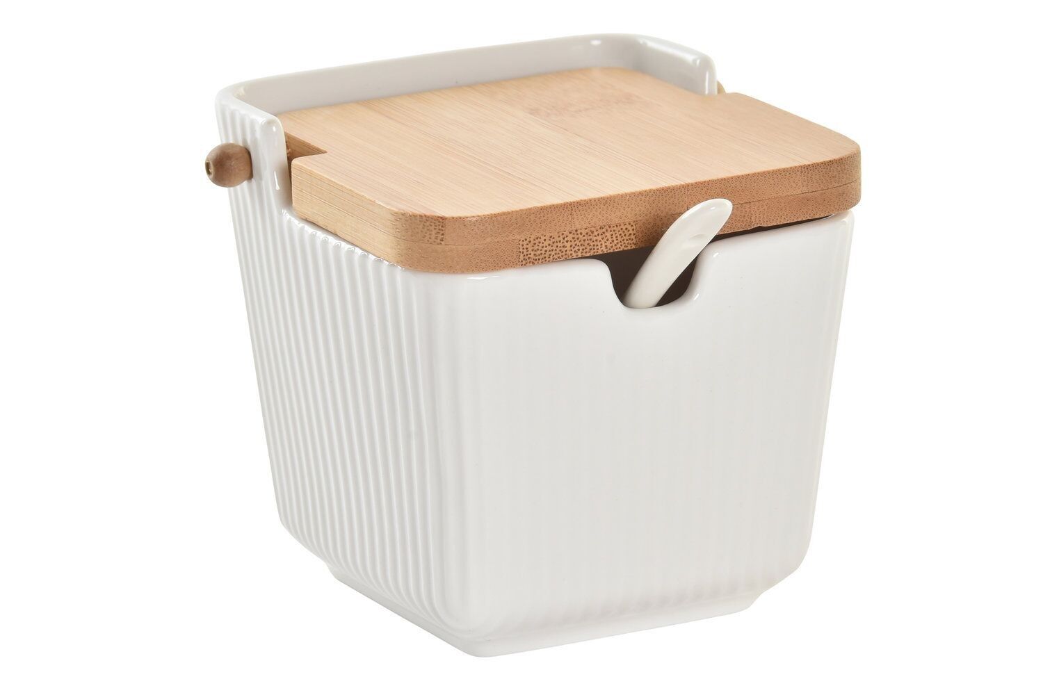 ZUCCHERIERA BAMBÙ PORCELLANA 10,5X9X9 BIANCO PC193606