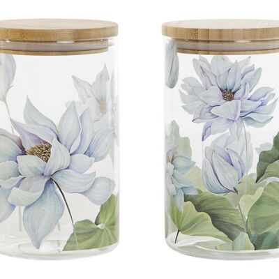 BOROSILICATE JAR 10X10X17 1L WATER LILY 2 SURT. PC208191