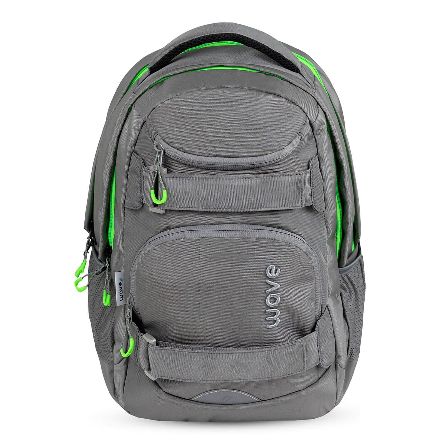Mochila escolar Wave Infinity Move Lima Gris