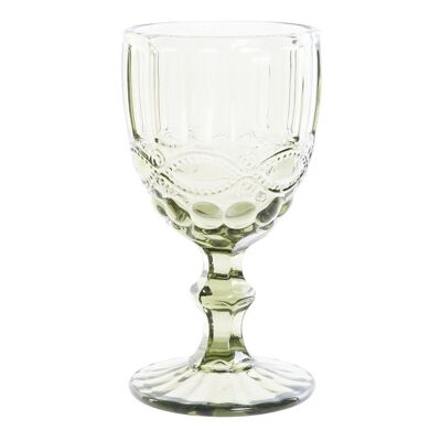 VERRE VERRE 8X8X15,5 240ML, VERT GRAVÉ PC191415