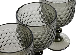 SET DE TASSES 6 VERRES 8,7X8,7X17 325ML, GRIS PC209949 3