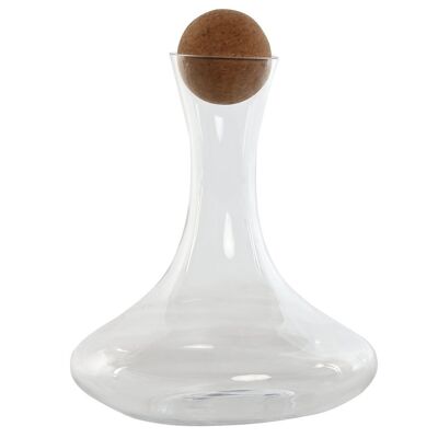 WOODEN GLASS DECANTER 19X19X23.5 1500ML PC209958