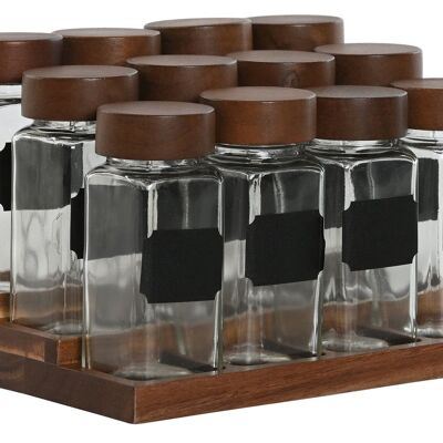 ESPECIERO SET 12 ACACIA CRISTAL 20,5X16,5X13 90ML PC212555