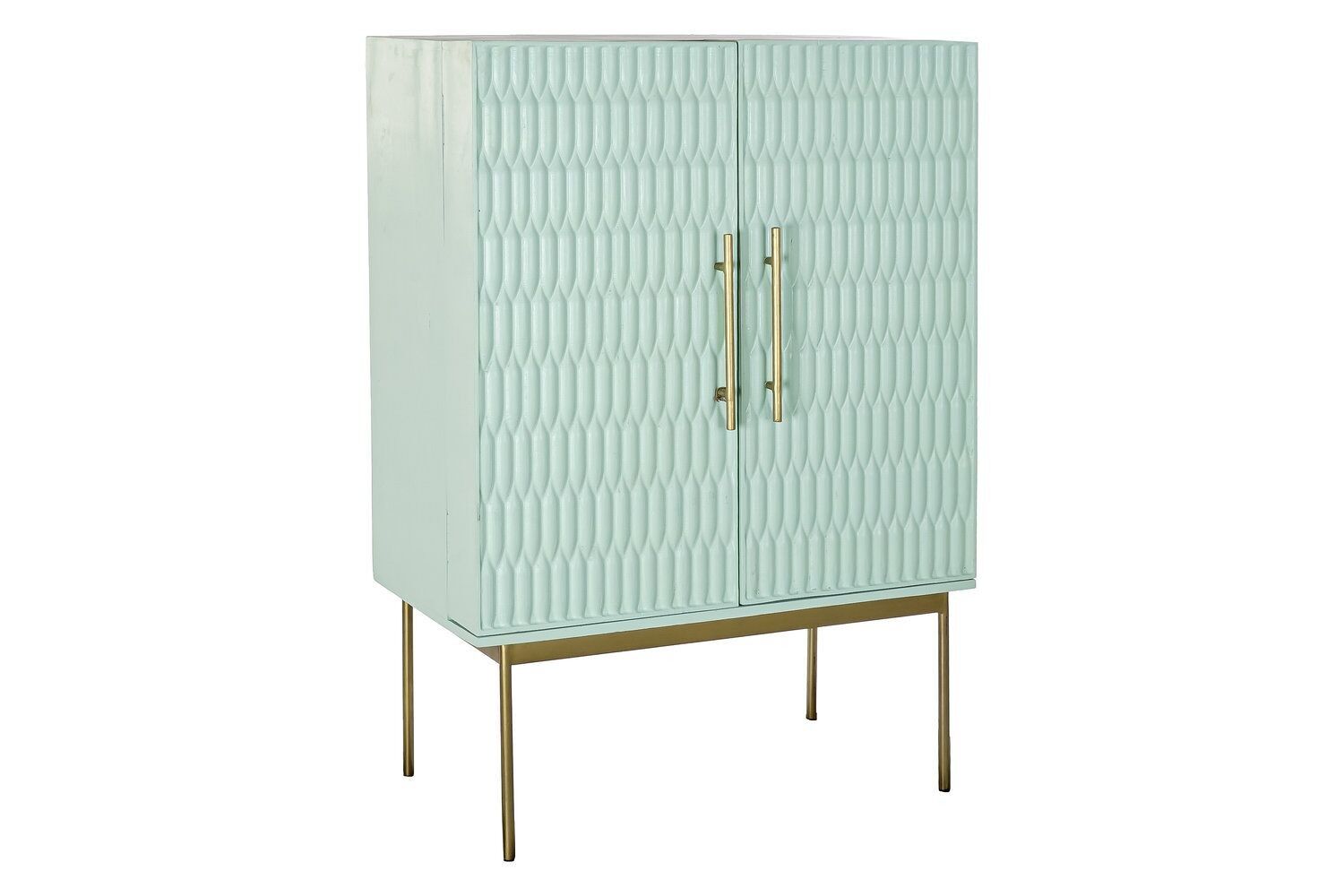 MOBILIER DE BAR BOIS MÉTAL 90X48X130 TURQUOISE MB185853