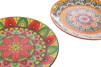 ASSIETTE GRÈS 20,5X20,5X3 MANDALA 2 ASSORT. PC209962 4