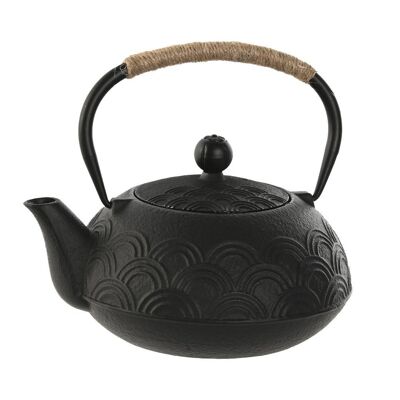 STAINLESS STEEL CAST IRON TEAPOT 18X16X16 900ML BLACK PC209797