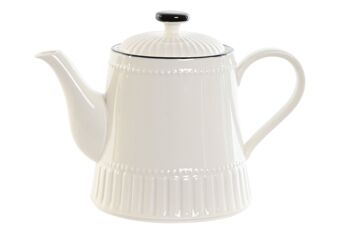 THÉIÈRE PORCELAINE 23X13,3X15,3 1L BLANCHE PC211490 1