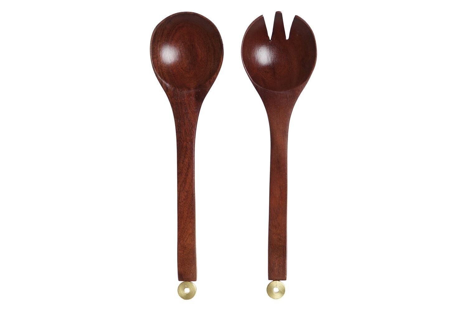 SET 2 UTENSILI ACACIA ALLUMINIO 32X8X2 MARRONE PC208459