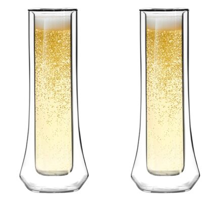 SET of 2 double wall champagine glasses SOHO 28903