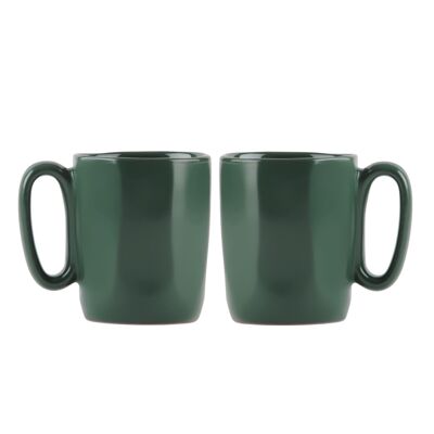 2 Keramikbecher mit Henkel für Espresso 80ml grün FUORI 29972