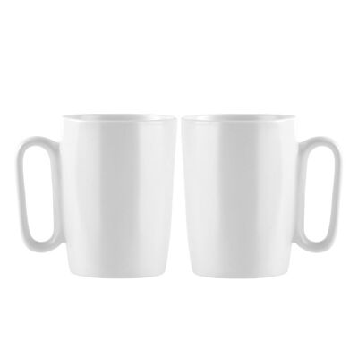 2 ceramic mugs with handle 250 ml white FUORI 30145