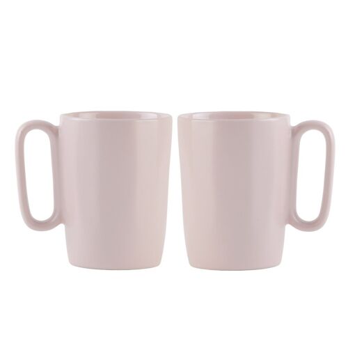 2 ceramic mugs with handle 250 ml pink FUORI 30008