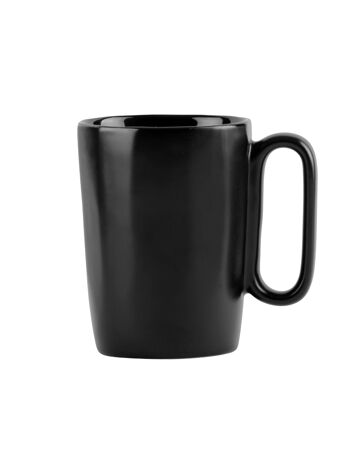 2 mugs en céramique avec anse 250 ml noir FUORI 30022 2