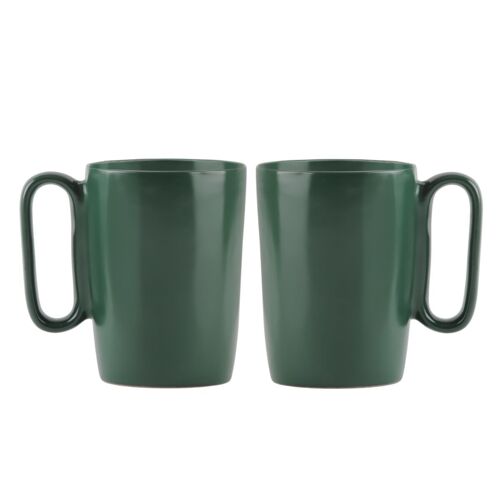 2 ceramic mugs with handle 250 ml green FUORI 30039