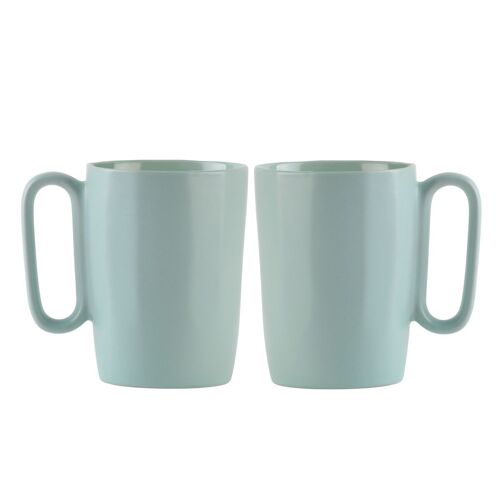 2 ceramic mugs with handle 250 ml mint FUORI 30053