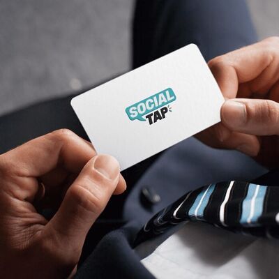 Carte de visite NFC Social Tap Blanc