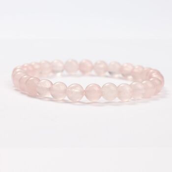 BRACELETS MINÉRAUX QUARTZ ROSE - G151-02