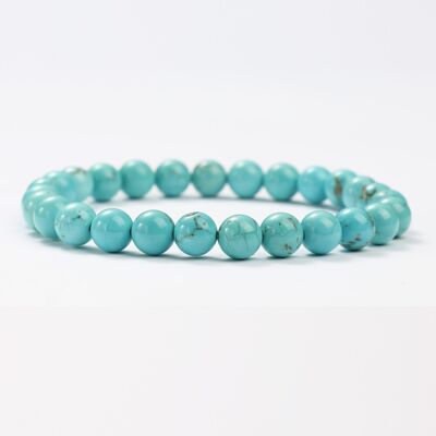 BRACELETS MINÉRAUX MAGNESITE BLEU PETITE TAILLE - G151-80