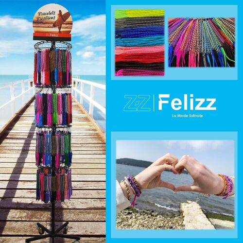 PRESENTOIR BRACELETS BRESILIENS NYLON COMPLET