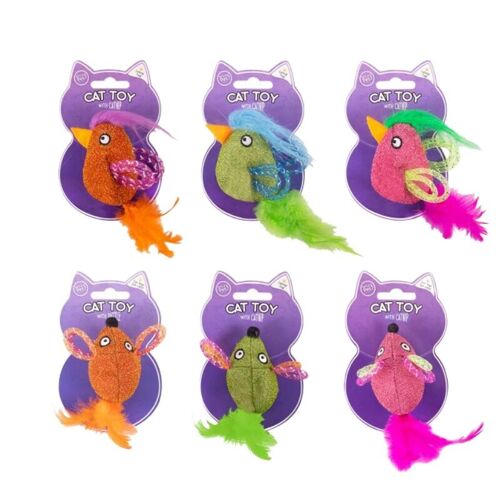 Worlds of Pet Glitter Cat Toy With Catnip x 6 Pack