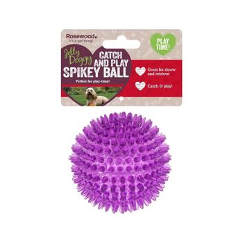 Rosewood - Jolly Doggy Catch & Play Spiky Ball - Violet 3