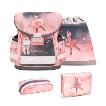 Ensemble cartable Classy Ballerina Noir Rose 4 pcs 1