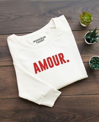 Amour women's sweatshirt (velvet effect)