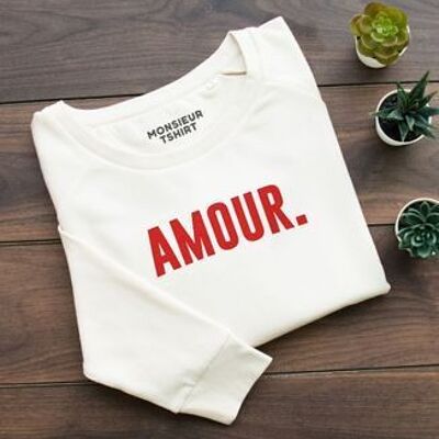 Amour Damen-Sweatshirt (Samteffekt)