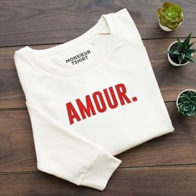 Amour women's sweatshirt (velvet effect)