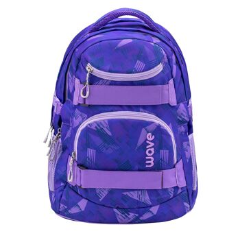 Wave Infinity Purple Sun sac à dos scolaire Set 2 Pcs 2