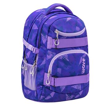 Wave Infinity Purple Sun sac à dos scolaire Set 2 Pcs 3