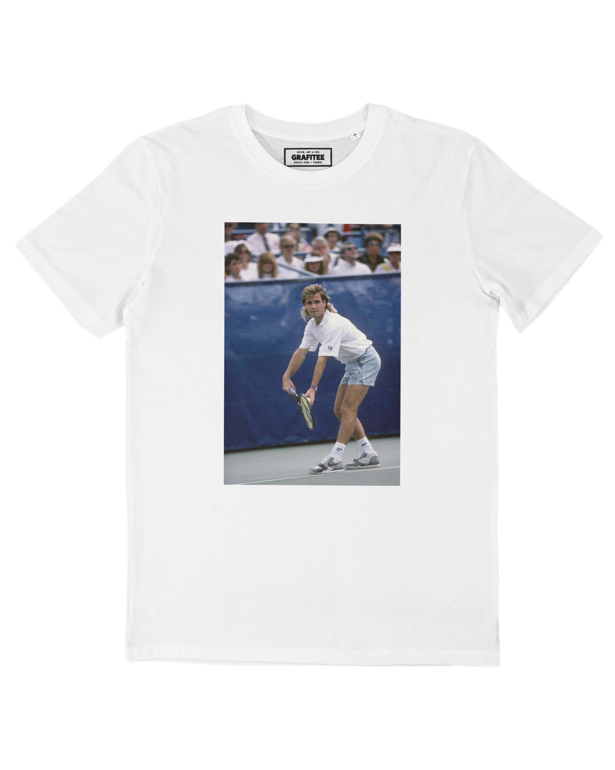 T-shirt Agassi Legend - T-shirt con foto di tennis vintage