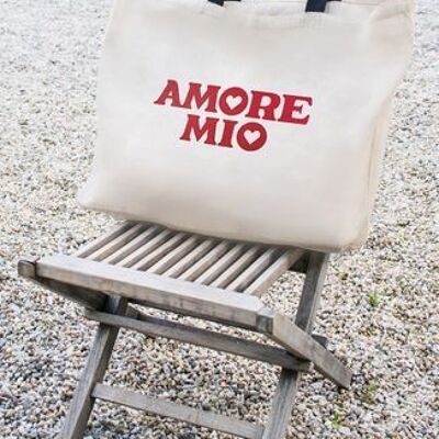 XXL Amore mio bag (velvet effect)