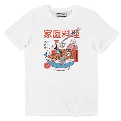 Ramen and Mini Cats T-shirt - Ramen Cat Graphic T-shirt