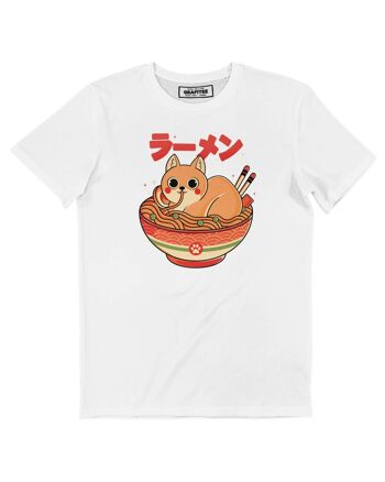 T-shirt Ramen Cat - Tee-shirt Graphique Nourriture Animaux 1