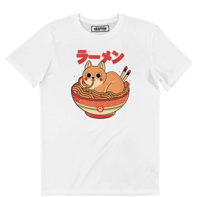 Camiseta Ramen Cat - Camiseta gráfica de animales alimentarios