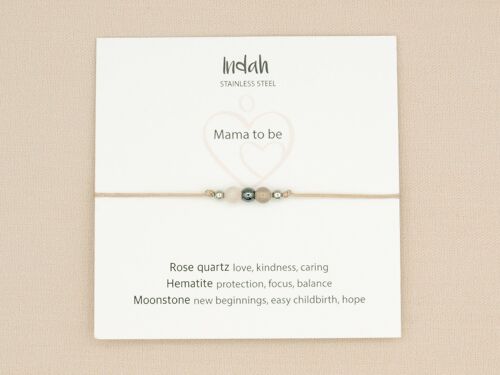 Bracelet rock, mama to be, silver and gold