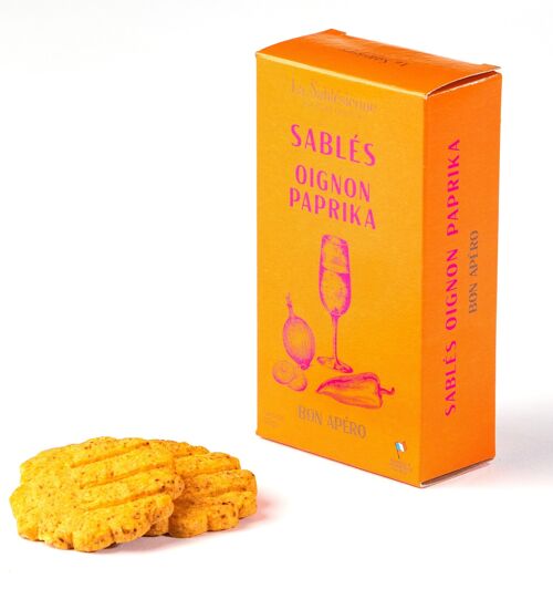 Biscuits sablés oignon paprika- étui carton 40g