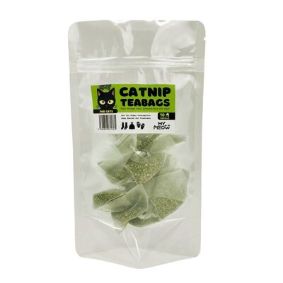 Sachets de thé à l'herbe à chat MyMeow, 10 recharges nord-américaines 100 % naturelles