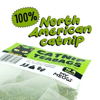 Sachets de thé à l'herbe à chat MyMeow, 10 recharges nord-américaines 100 % naturelles 3
