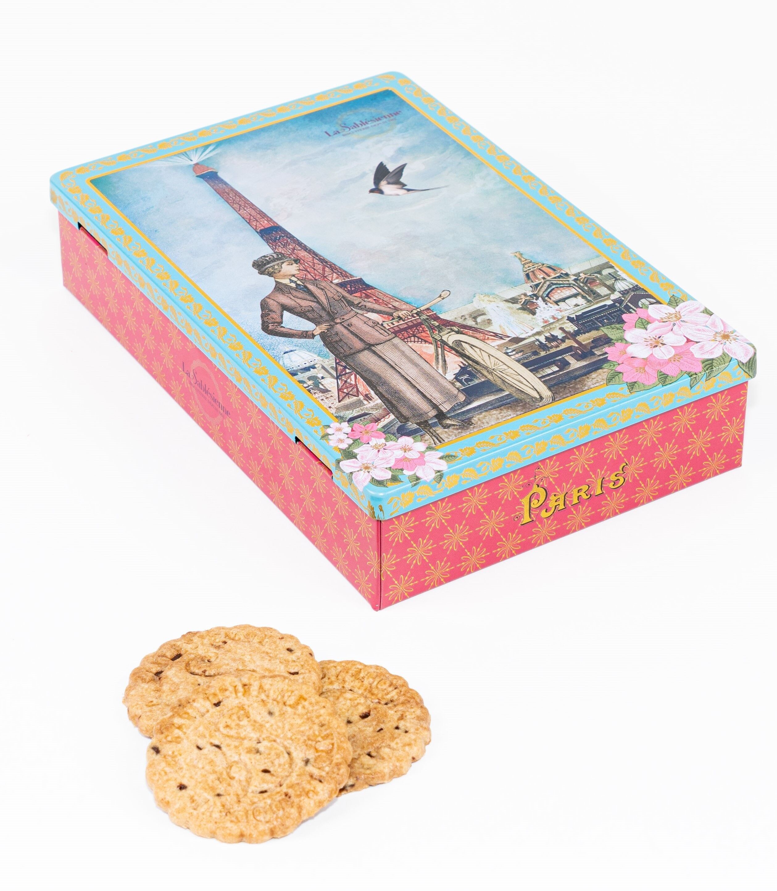 Biscuits sablés pépites de chocolat - boite métal "Louison à Paris" 150 g