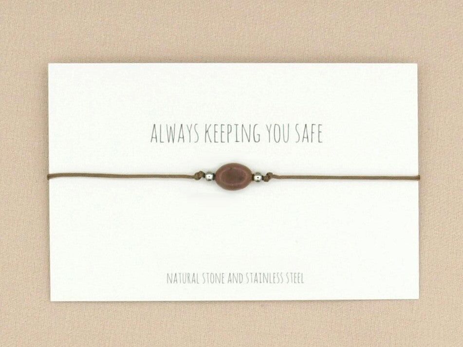 Bracciale avventurina ovale (rosso/viola) oro, argento acciaio inossidabile