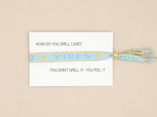 Good vibes ribbon bracelet