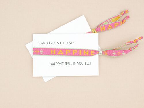 Happiness ribbon bracelet