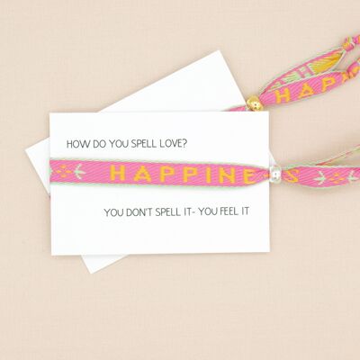 Happiness ribbon bracelet