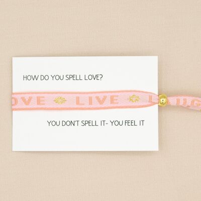 Love live laugh ribbon bracelet