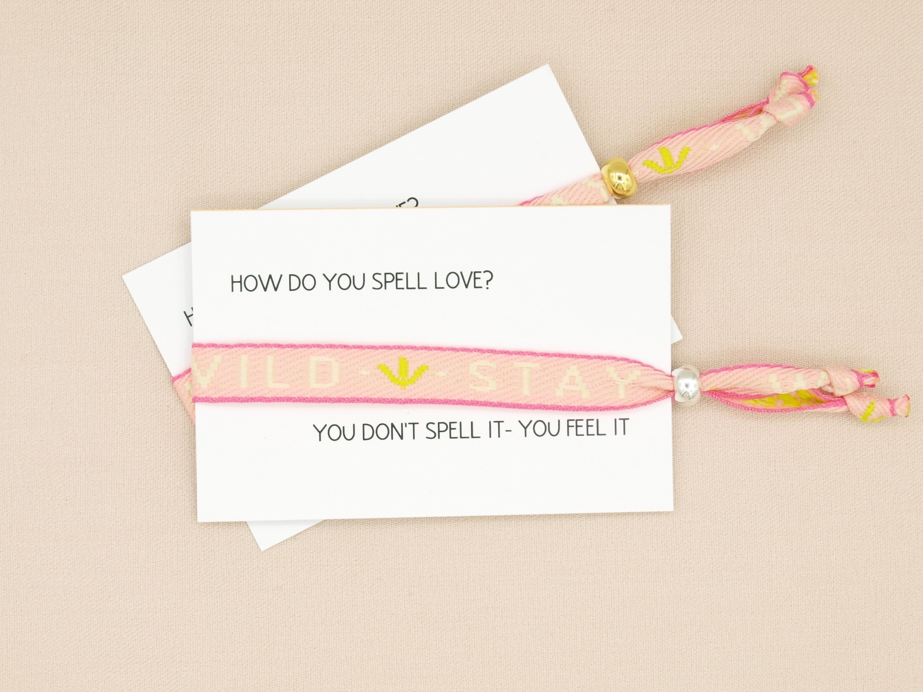 Braccialetto con nastro Stay Wild