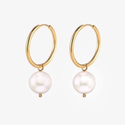 Hoop earrings Pearly