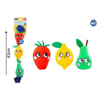 WufWuf & Smart Choice Jouet à corde grinçante en forme de fruits d'été 1