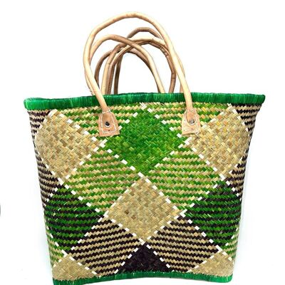 Checkered Madagascar basket